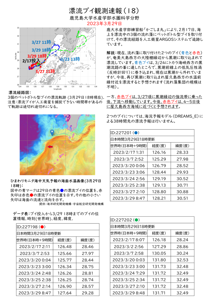 流れ藻観測速報R5_027（流れ藻追跡18）