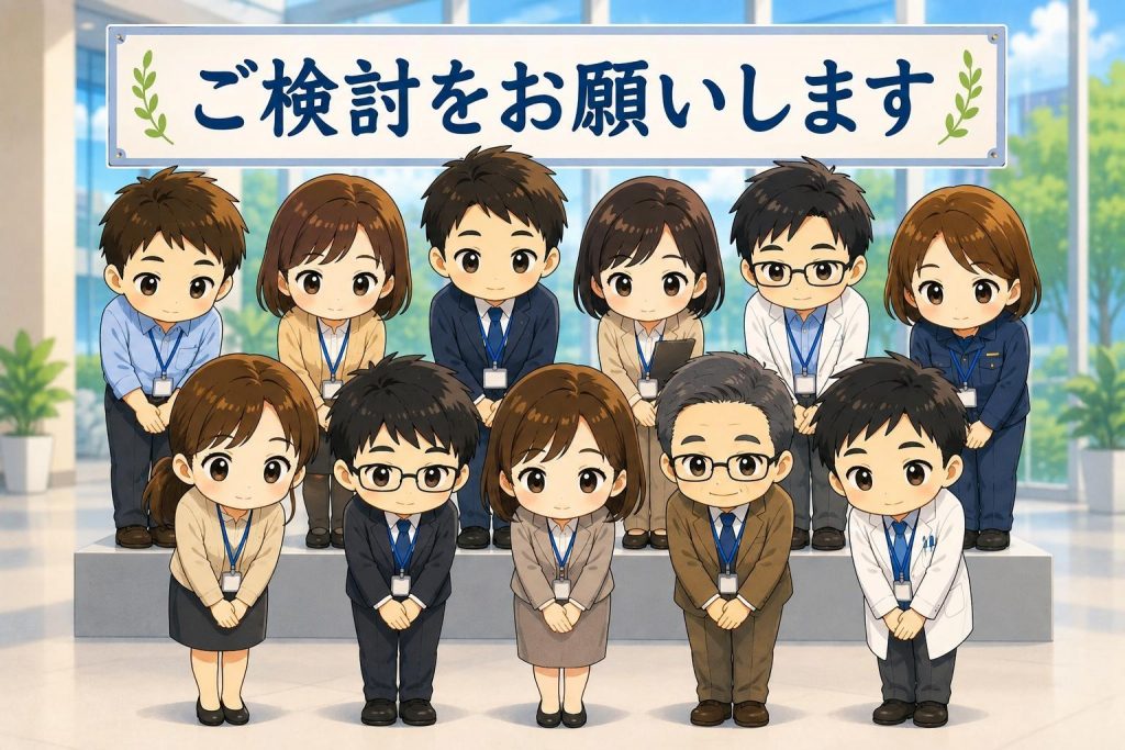 水産学部教職員がご検討をお願いするイラスト
