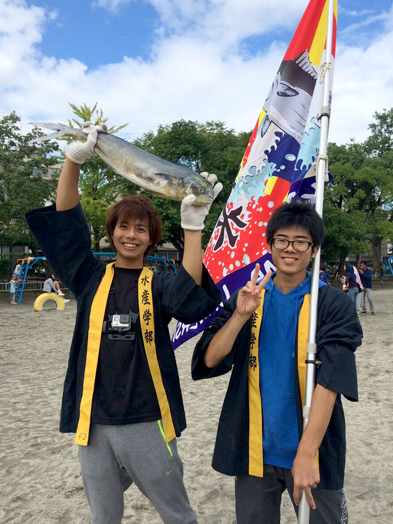 水産学部魚食普及サークルpesca 八幡校区体育祭に参加しました 鹿児島大学水産学部