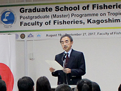 熱帯水産学国際連携プログラムに基づいた大学院水産学研究科サマーセッションの開講式を実施しました