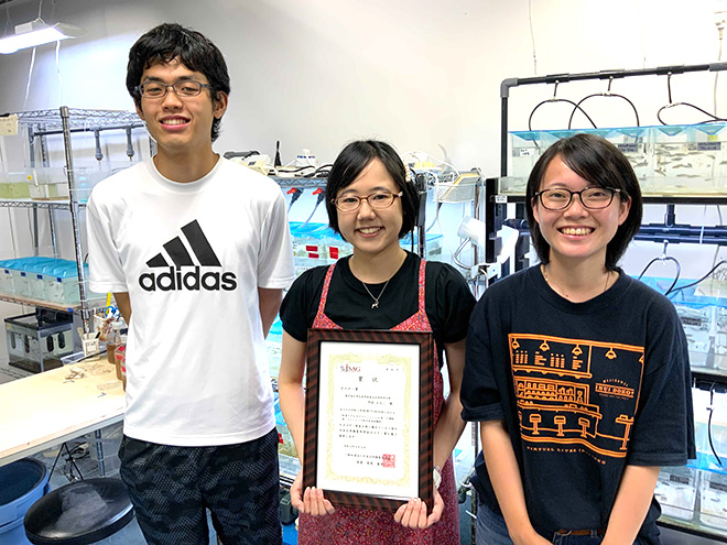 第70回日本応用糖質科学会で連大2年河辺ももこさん（塩崎研究室）が優秀ポスター賞を受賞しました